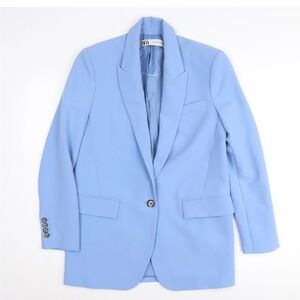 Zara Women's Sky Blue Suit Jacket
